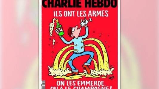 Portada de Charlie Hebdo: "Ellos tienen las armas, nosotros el champagne"