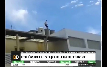 Polémico festejo de fin de curso en Mar del Plata