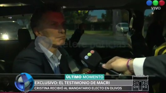 Telefe Noticias habló con Mauricio Macri a la salida de Olivos