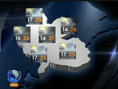 Miércoles algo nublado y cálido, con una máxima de 25 grados