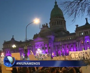 #NiUnaMenos ; marcha al Congreso
