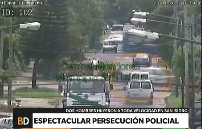 Persecución policial de película en San Isidro