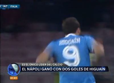 El Nápoli le ganó al Inter con dos goles de Higuaín