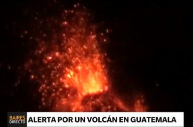 Alerta por un volcán en Guatemala