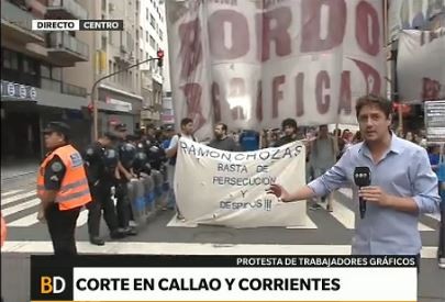 Corte parcial en Corrientes y Callao