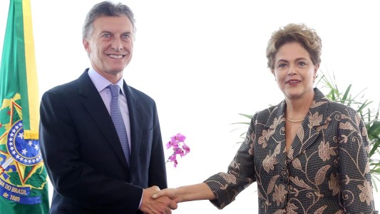 Macri se reunió con Rousseff en Brasil: "Ambos países estamos en recesión"