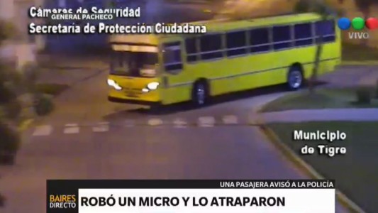 Robó un micro y lo atraparon