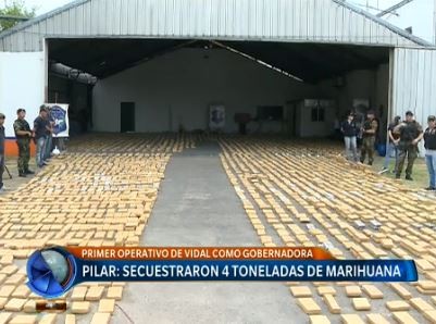 Pilar: secuestraron 4 toneladas de marihuana