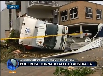 Poderoso tornado en Australia