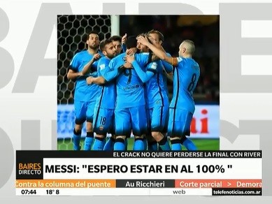 Messi: "espero estar al 100 por ciento"