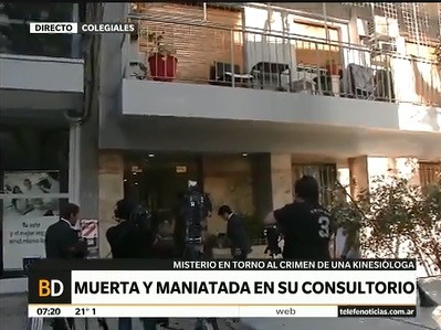 Muerta y maniatada en su consultorio