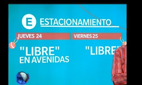 Transporte, estacionamiento y servicios para el 24 y 25 de diciembre