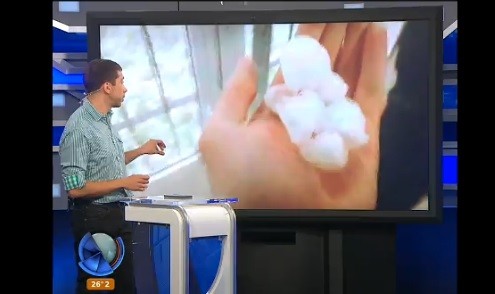 Fuerte temporal de granizo en Córdoba