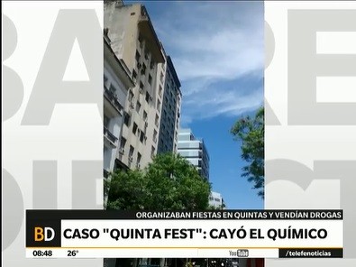 Caso Quinta Fest: el "químico" se arrojó de un décimo piso
