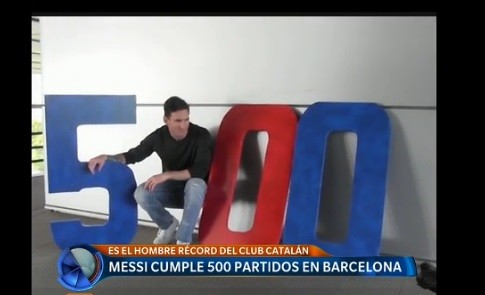 Messi cumple 500 partidos en Barcelona