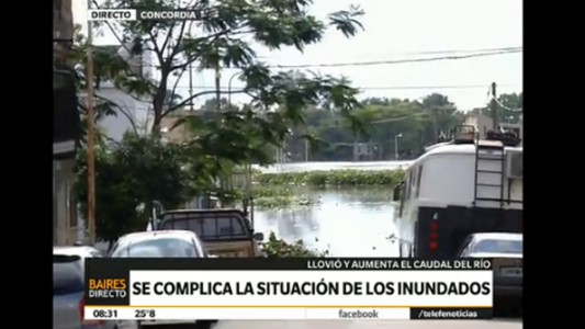 Se complica la situación de los inundados en Concordia