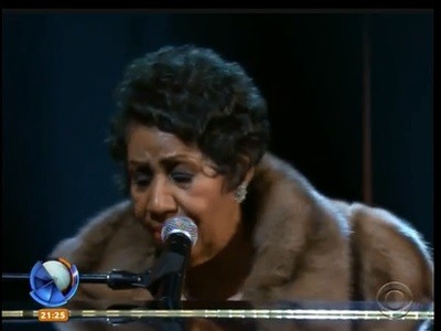 Aretha Franklin hizo emocionar a Obama