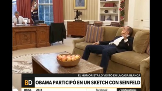 Obama participó en un sketch con Seinfeld
