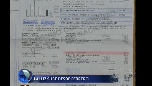 Sube la luz desde febrero