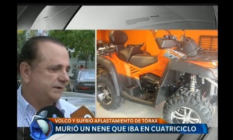 Murió nene que iba en cuatriciclo: "Son travesuras de chicos"