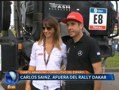 Carlos Sainz, afuera del Dakar
