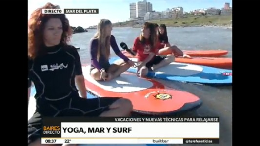 Yoga, mar y surf
