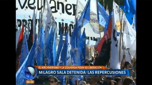 Marcha en Plaza de Mayo para pedir la liberación de Milagro Sala