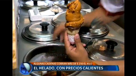 El helado, con precios calientes