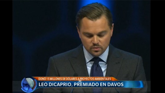Leonardo DiCaprio, premiado en Davos
