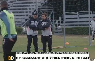 Los Barros Schelotto vieron perder al Palermo