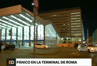 Pánico en Roma: evacuan la estación de trenes por un hombre armado