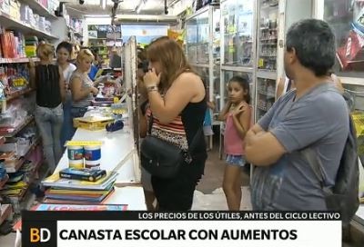 Aumenta la canasta escolar