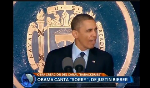 El presidente Barack Obama canta "Sorry" de Justin Bieber