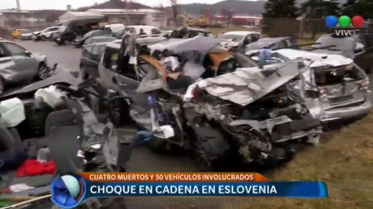 Eslovenia: 4 muertos en un choque en cadena de 50 vehículos