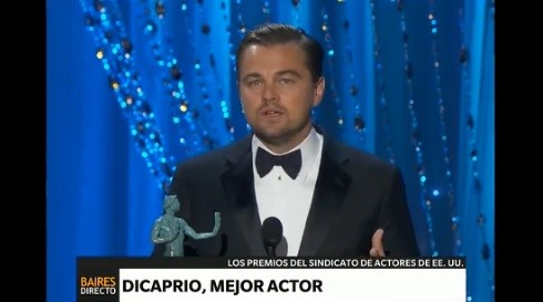 Leonardo DiCaprio ganó el premio SAG al mejor actor y se perfila como favorito para el Oscar
