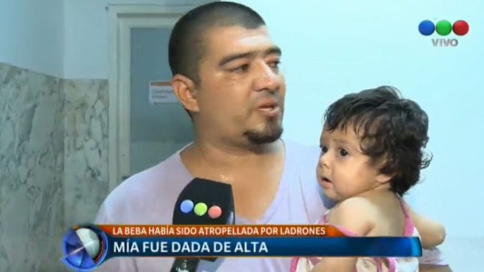 Dieron de alta a la beba atropellada en San Martín