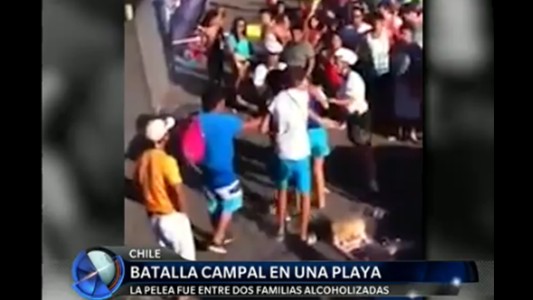 Brutal pelea entre dos familias en un balneario de Chile