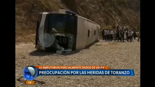 Accidente de Huracán. Toranzo sufrió al amputación parcial de cuatro dedos del pie izquierdo