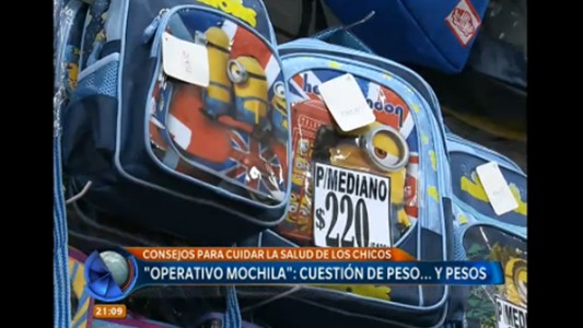 "Operativo mochila": cuestión de peso...y pesos