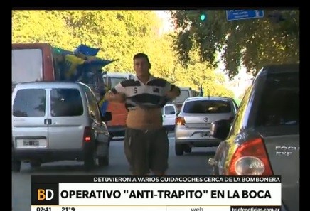 Operativo anti "trapito" en La Boca