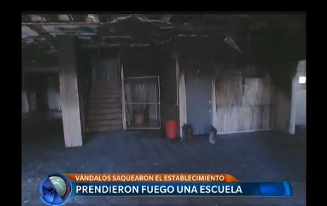 Prendieron fuego una escuela en Virrey del Pino