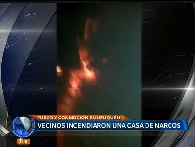Vecinos de Neuquén quemaron un refugio de narcotraficantes