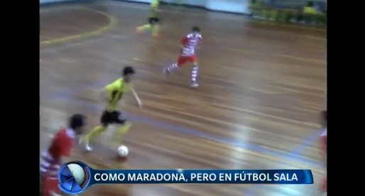 Como Maradona, pero en fútbol sala