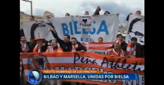 Los hinchas de Bilbao y Marsella, unidos por Bielsa