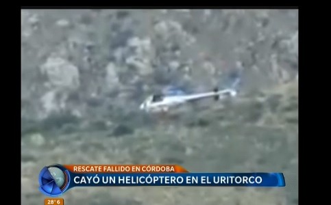 Cayó un helicóptero mientras intentaban un rescate en el cerro Uritorco