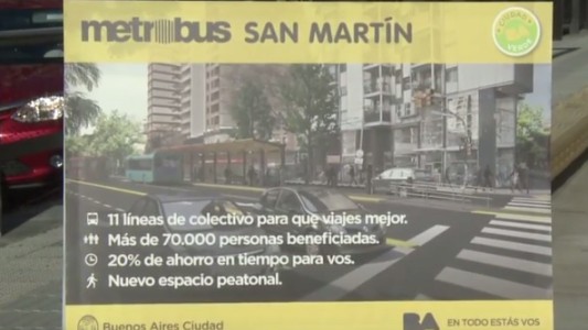 El Metrobus de la avenida San Martín comenzará a funcionar en abril