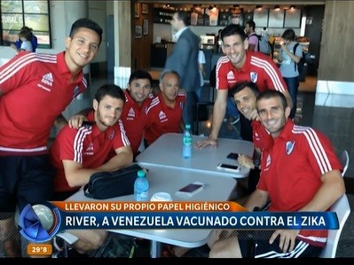 River viajó a Venezuela vacunado contra el zika