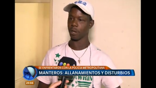 Manteros: allanamientos y disturbios