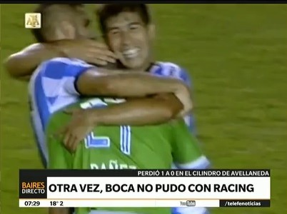 Con poco fútbol y un gol de taco Racing otra vez lo amargó a Boca