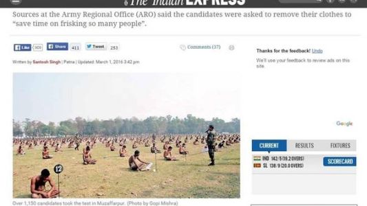 India: los hacen rendir examen desnudos para que no se copien